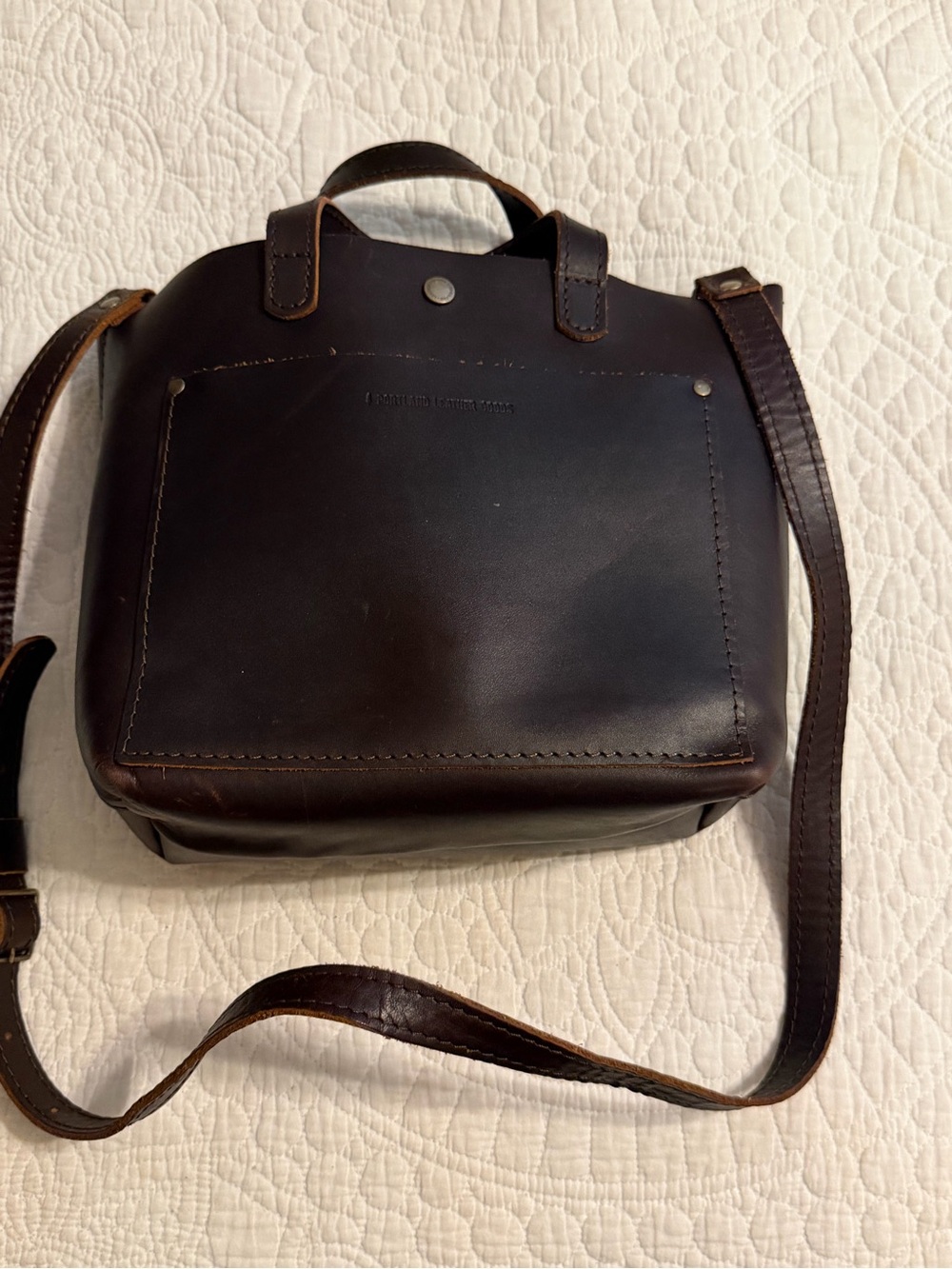 Portland Leather Dark Brown Crossbody Bag